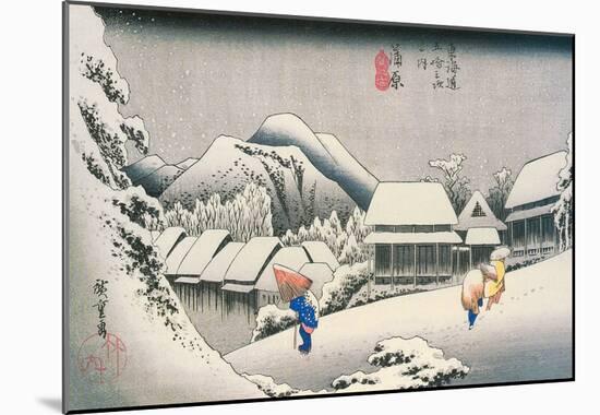 Utagawa Hiroshige Village In Snow-null-Mounted Poster