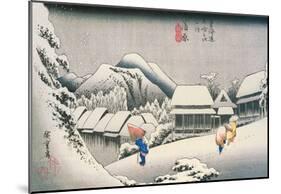 Utagawa Hiroshige Village In Snow-null-Mounted Poster