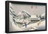 Utagawa Hiroshige Village In Snow-null-Framed Poster