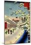 Utagawa Hiroshige Yabu Lane in Snow-null-Mounted Poster