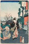 Mimeguri Embankment on the Sumida River (Sumidagawa Mimeguri Tsutsumi) (Colour Woodblock Print)-Utagawa II Hiroshige-Giclee Print