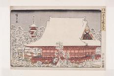 Mimeguri Embankment on the Sumida River (Sumidagawa Mimeguri Tsutsumi) (Colour Woodblock Print)-Utagawa II Hiroshige-Giclee Print