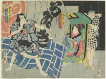 Ichikawa Kakitsu and Sawamura Noshi in the Kabuki Play Suibo Daigo Do_No Nozarashi, December 1865-Utagawa Kunisada II-Giclee Print