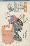 Portrait Du Lutteur De Sumo Shiranui Mitsuemon (1825-1879) Avec Un Tablier Rituel. Estampe De Utaga-Utagawa Kunisada II-Giclee Print