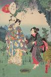 Japan: Woman in Garden-Utagawa Kunisada II-Giclee Print