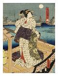 Costumes in Five Different Colors - Green (Ao)-Utagawa Kunisada (Toyokuni III)-Mounted Art Print