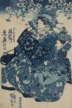 The Courtesan Hanao of Ogi-Ya-Utagawa Kuniyoishi-Stretched Canvas