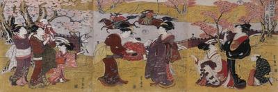 The Third Month, Triptych (From the Series Twelve Months by Two-Utagawa Toyohiro-Giclee Print