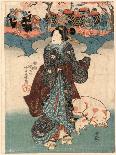 Kodomo Gyoretsu to Fujin-Utagawa Yoshifuji-Giclee Print