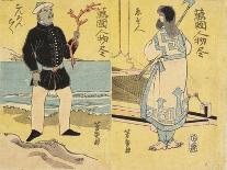 American Horseman and a Chinese, January 1861-Utagawa Yoshiiku-Giclee Print