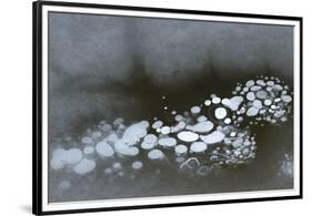 Utah. Abstract Design Formed by Frozen Ice Bubbles in Courthouse Wash, Arches National Park-Judith Zimmerman-Framed Premium Photographic Print