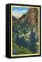 Utah, Aerial View of Big Cottonwood Canyon near Salt Lake City-Lantern Press-Framed Stretched Canvas