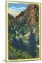 Utah, Aerial View of Big Cottonwood Canyon near Salt Lake City-Lantern Press-Mounted Art Print