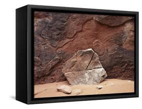 Utah, Arches National Park. an Abstract Sandstone Formation-Christopher Talbot Frank-Framed Stretched Canvas