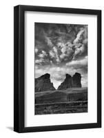 Utah, Arches National Park. Clouds and Rock Formations from Park Avenue Viewpoint-Judith Zimmerman-Framed Photographic Print