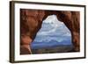 Utah, Arches National Park, Delicate Arch Iconic Landmark of Utah, and La Sal Mts-David Wall-Framed Photographic Print