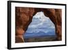 Utah, Arches National Park, Delicate Arch Iconic Landmark of Utah, and La Sal Mts-David Wall-Framed Photographic Print