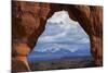 Utah, Arches National Park, Delicate Arch Iconic Landmark of Utah, and La Sal Mts-David Wall-Mounted Photographic Print