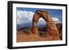 Utah, Arches National Park, Delicate Arch Iconic Landmark of Utah, and Tourists-David Wall-Framed Photographic Print