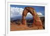 Utah, Arches National Park, Delicate Arch Iconic Landmark of Utah, and Tourists-David Wall-Framed Photographic Print