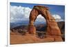 Utah, Arches National Park, Delicate Arch Iconic Landmark of Utah, and Tourists-David Wall-Framed Photographic Print