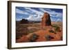 Utah, Arches National Park, Rock Formations from La Sal Mountains Viewpoint-David Wall-Framed Photographic Print