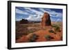 Utah, Arches National Park, Rock Formations from La Sal Mountains Viewpoint-David Wall-Framed Photographic Print