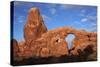 Utah, Arches National Park, Turret Arch in the Windows Section-David Wall-Stretched Canvas