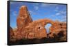 Utah, Arches National Park, Turret Arch in the Windows Section-David Wall-Framed Stretched Canvas