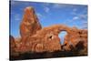 Utah, Arches National Park, Turret Arch in the Windows Section-David Wall-Stretched Canvas