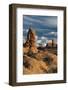 Utah, Arches National Park. Turret Arch, Monolith, and Clouds and the La Sal Mountains at Sunset-Judith Zimmerman-Framed Photographic Print