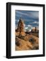 Utah, Arches National Park. Turret Arch, Monolith, and Clouds and the La Sal Mountains at Sunset-Judith Zimmerman-Framed Photographic Print