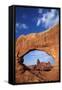 Utah, Arches National Park, Turret Arch Seen Through North Window-David Wall-Framed Stretched Canvas