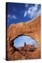 Utah, Arches National Park, Turret Arch Seen Through North Window-David Wall-Stretched Canvas