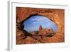 Utah, Arches National Park, Turret Arch Seen Through North Window-David Wall-Framed Photographic Print