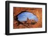 Utah, Arches National Park, Turret Arch Seen Through North Window-David Wall-Framed Photographic Print