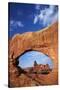 Utah, Arches National Park, Turret Arch Seen Through North Window-David Wall-Stretched Canvas