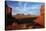 Utah. Arizona Border, Navajo Nation, Late Light on Monument Valley-David Wall-Stretched Canvas