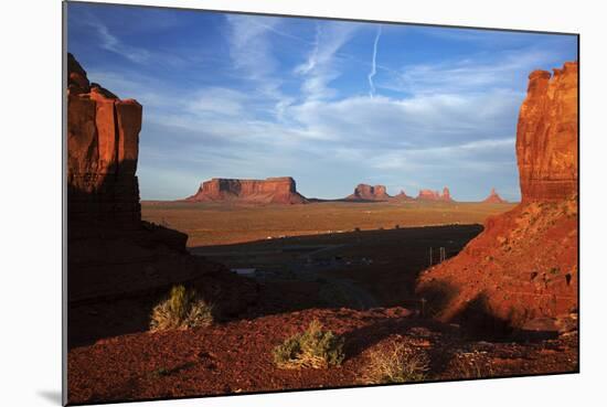 Utah. Arizona Border, Navajo Nation, Late Light on Monument Valley-David Wall-Mounted Photographic Print