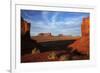 Utah. Arizona Border, Navajo Nation, Late Light on Monument Valley-David Wall-Framed Photographic Print