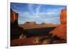 Utah. Arizona Border, Navajo Nation, Late Light on Monument Valley-David Wall-Framed Photographic Print