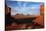 Utah. Arizona Border, Navajo Nation, Late Light on Monument Valley-David Wall-Stretched Canvas