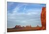 Utah. Arizona Border, Navajo Nation, Late Light on Monument Valley-David Wall-Framed Photographic Print