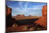 Utah. Arizona Border, Navajo Nation, Late Light on Monument Valley-David Wall-Mounted Photographic Print