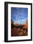 Utah. Arizona Border, Navajo Nation, Late Light on Monument Valley-David Wall-Framed Photographic Print