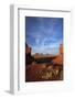 Utah. Arizona Border, Navajo Nation, Late Light on Monument Valley-David Wall-Framed Photographic Print