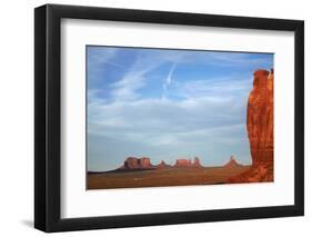 Utah. Arizona Border, Navajo Nation, Late Light on Monument Valley-David Wall-Framed Photographic Print