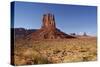 Utah. Arizona Border, Navajo Nation, Monument Valley, West Mitten-David Wall-Stretched Canvas