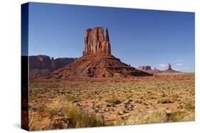 Utah. Arizona Border, Navajo Nation, Monument Valley, West Mitten-David Wall-Stretched Canvas