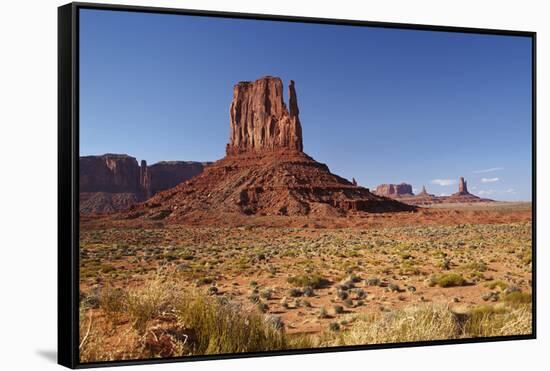 Utah. Arizona Border, Navajo Nation, Monument Valley, West Mitten-David Wall-Framed Stretched Canvas